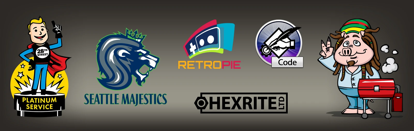 sample of graphics created for a handful of clients