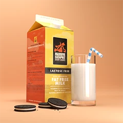 Massive Catapult Creative milk and cookies render